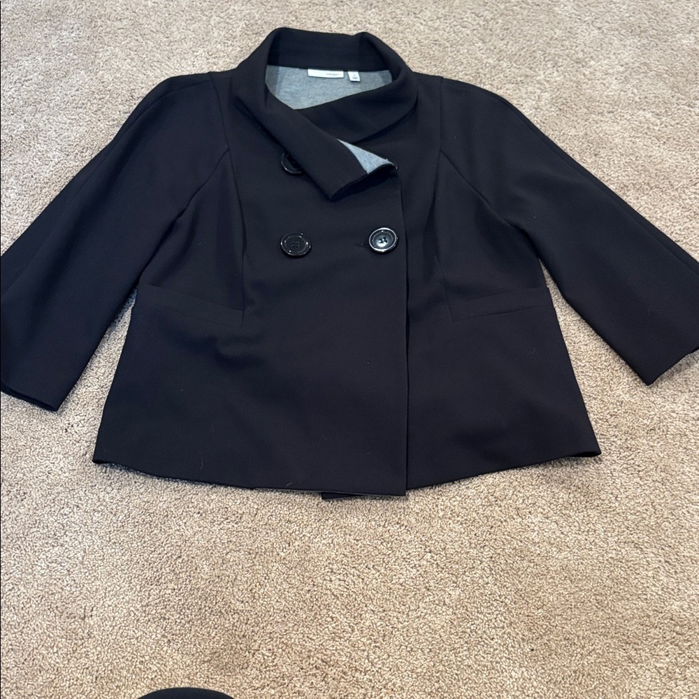 Halogen women’s jersey lined blazer mock neck